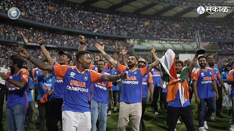 Virat Kohli Hardik Pandya and entire team sing Vande Mataram at Wankhede video