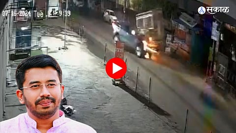 NCP Former Corporator Bandu Gaikwad Son Accident Viral Video