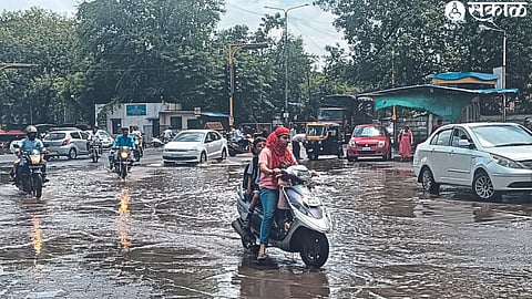 Ponds formed due to accumulation of rain water in area