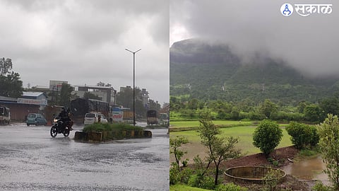 Due to the continuous rains that have started in Igatpuri taluka and Ghatmatha area, water is stagnating in the fields.