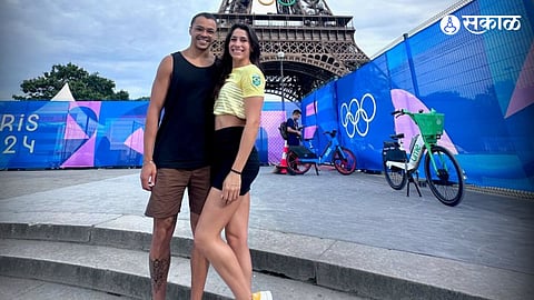Brazilian swimmer Ana Carolina Vieira with her boyfriend