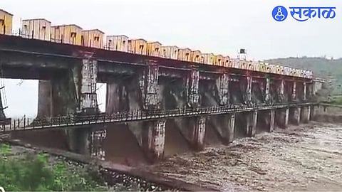 Water release from Aner Dam on Saturday.