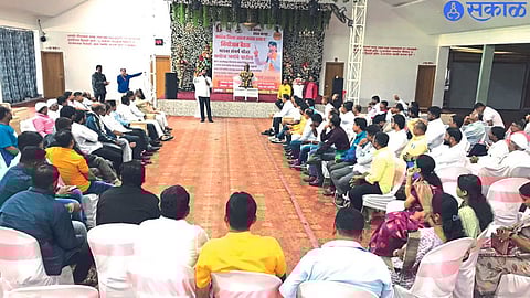 Community members who participated in Akhand Maratha Samaj meeting here.