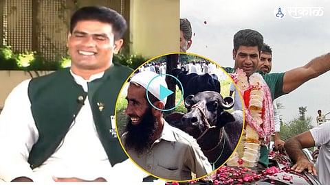 Arshad Nadeem's response to receiving a buffalo as a gift