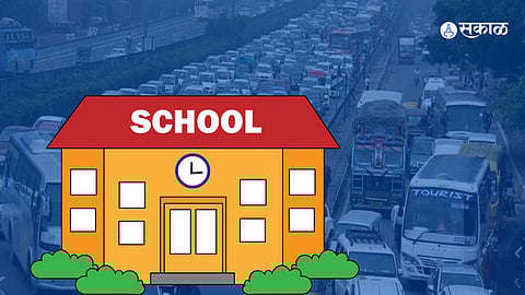 vidyaniketan school holiday shilphata traffic