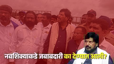 Shivaji Maharaj statue Rajkot Fort Jaideep Apte Ramdas Athawale.