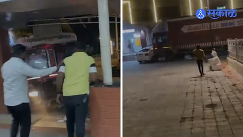 Pune Solapur highway Container driver