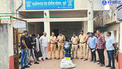 Hrishikesh Reddy, Jeevan Borse and the team present during the inspection of the material in the wire theft case.