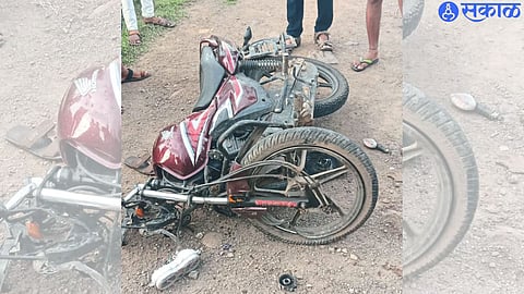 A bike smashed in an accident
