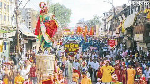 Nashik drummer practicing playing.