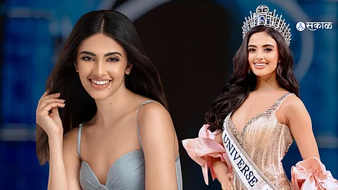Rhea Singha crowned as Miss Universe India 2024 during the grand finale in Jaipur, Rajasthan.
