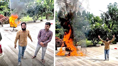 Sarpanch Mangesh Sable and Vasant Bansod