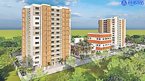 Conceptual drawing of the proposed building of the Maratha Hostel