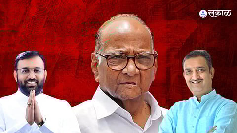Sharad Pawar, Bhagirath Bhalke And Prashant Paricharak