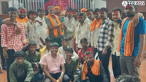 Tribal youths at Vavi Kashai Devi temple