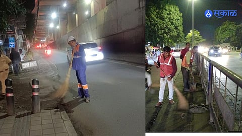 Pune: रसशाळा ते वारजे रस्ता झाला चकाचक; क्षेत्रीय कार्यालयाची विशेष मोहीम