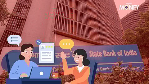 SBI logo with a graphic indicating 10,000 job openings.