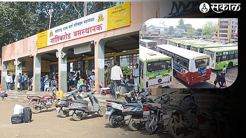 vehicles parked in the bus station premises