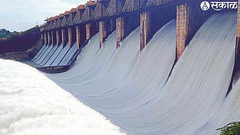 At present, water is being released through six gates of the dam.