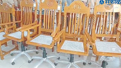 Chairs made by inmates of the Central Jail.