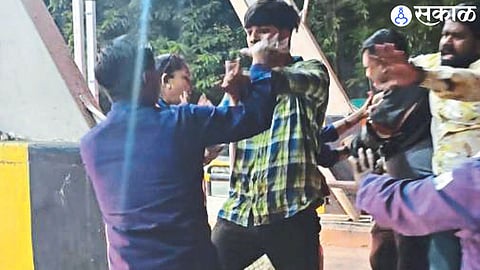 Drivers and employees clashed at the toll here.