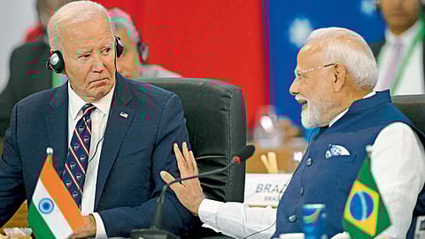 Joe Biden and Narendra Modi