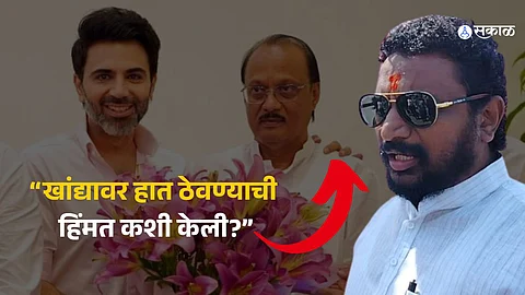 Naresh Arora with Ajit Pawar in a controversial photo that sparked outrage