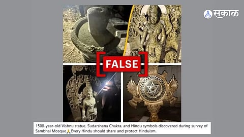 sambhal mosque survey hindu idols misleading images shared