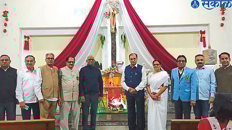 Dignitaries gathered at St. Holy Cross Church for the World Peace Prayer.