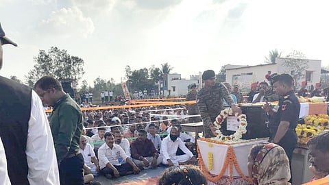 Martyr Shubham Ghadege bid farewell with teary eyes
