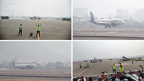 Navi Mumbai Airport Aircraft Landing