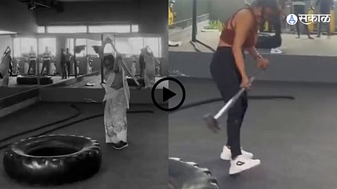 Viral Video : बर्गर VS भाकरी, जीममध्ये आजीने जे केलं ते तरुणीला नाही जमलं, व्हिडिओ होतोय व्हायरल