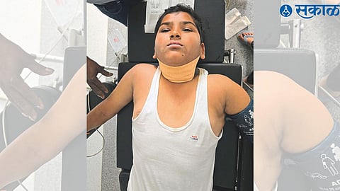 Here the injured Pranav rose.