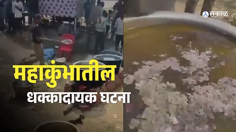 Video of Prayagraj police officer throwing clay on food meant for devotees at Maha Kumbh goes viral