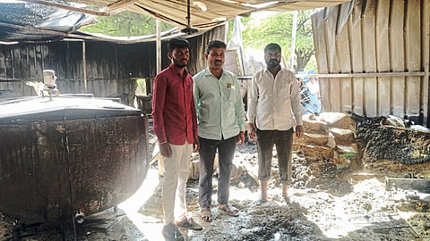 Fire caused by a short circuit destroys machinery worth ₹50 lakhs at a dairy and ice cream unit."