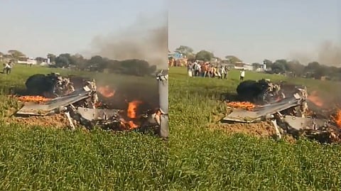 Army fighter jet Crash : भारतीय लष्कराच्या फायटर जेटचा भीषण अपघात, घटनास्थळावरचा थरारक VIDEO VIRAL
