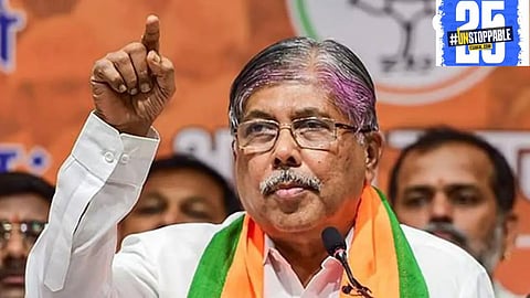 "Maharashtra Minister Chandrakant Patil advises Sanjay Raut to practice discipline and restraint before speaking publicly."