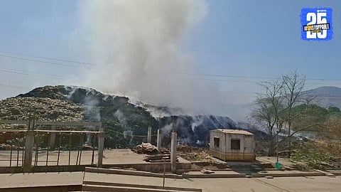 Fire continues to smolder in Dyghar garbage dump, causing pollution