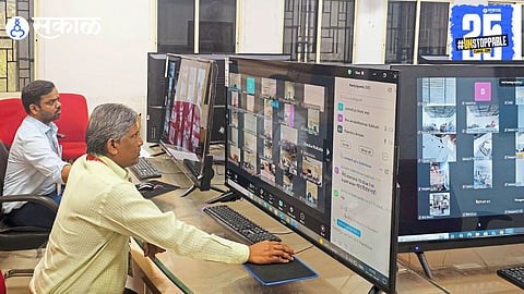 Pragnashodh exam for district students from fourth and seventh grades was conducted online with strict control measures in place. The online supervision aimed at ensuring exam integrity and student participation.