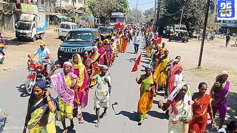Pregnant women take to the streets to protest for their rights and benefits, demanding access to maternity welfare schemes."