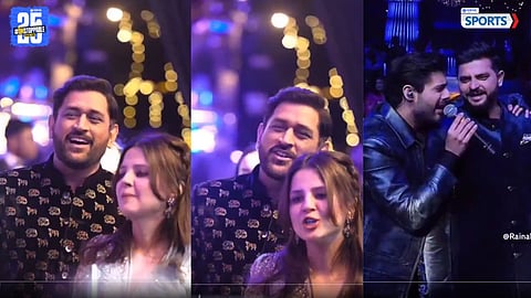 MS Dhoni singing