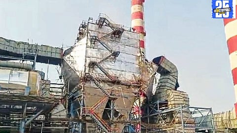 Emergency response teams at the Sahyadri Factory following a blast that caused panic and left three workers injured.