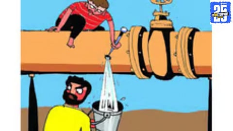 Authorities in Satara uncover a water theft operation, with the mastermind still at large. The municipality is called to take swift action.