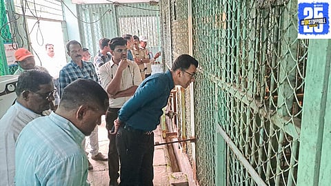 Dr. Ombase inspects the Mahatma Gandhi Zoo as part of a proposal for ₹15 crore aimed at improving facilities and establishing an animal museum."