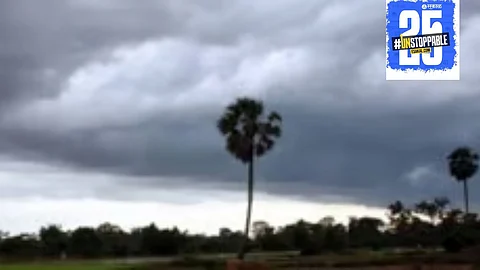 "Cloudy skies bring a welcome change in Solapur, with temperatures dropping by 2.1°C, offering relief to the residents from the scorching heat.