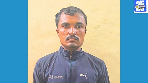 Police with the stolen agricultural pump cables and recovered motorcycles after arresting the thieves.