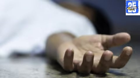 A tragic scene outside the MLA residence where a BJP worker from Solapur collapsed and later died due to ambulance unavailability.