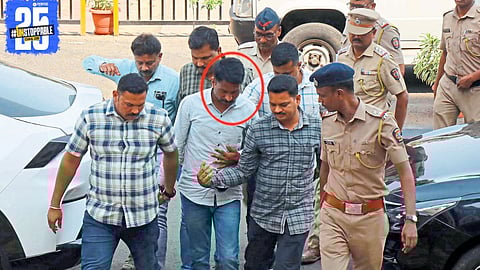 Suspended cop Chetan Ghatge arrested from Kitwade in a molestation case involving a minor girl.