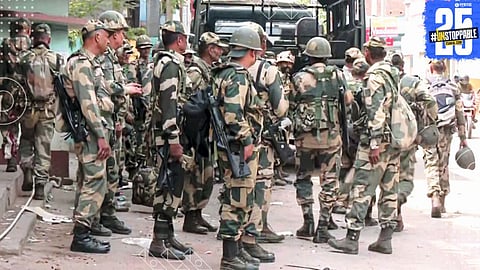 Locals flee homes in Murshidabad after Waqf Act protest spirals into violence and tension.