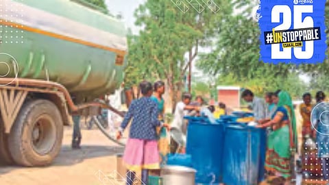 Tankers supplying water to drought-hit villages in Maan as 42 areas face severe scarcity; wells and borewells acquired.